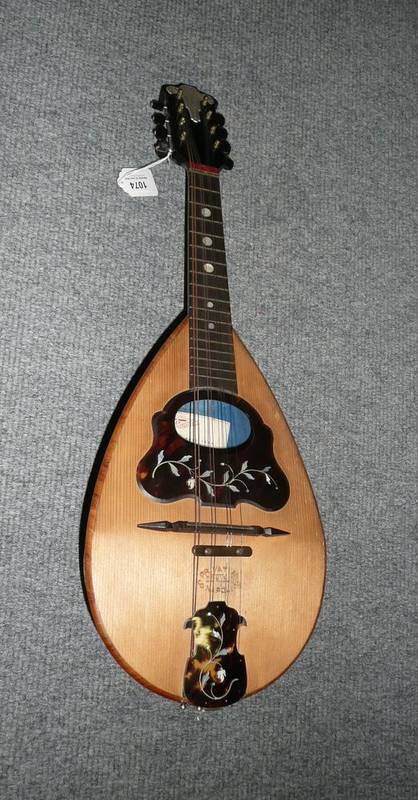 Lot 1074 - An Italian Eight String Mandolin by Cav. Giovanni De Meglio E.Figlio, Napoli, with detailed...