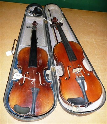 Lot 1077 - A 19th Century German Violin, no label, with 356cm two piece back, purfling to front and back,...