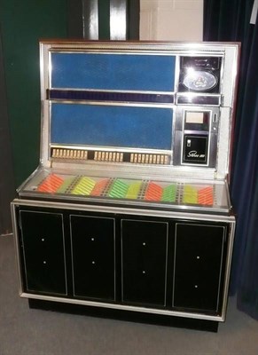 Lot 1100 - A Seeburg Stereo 160 Model LS2 Juke Box, circa late 1960's, of rectangular form, with chrome...