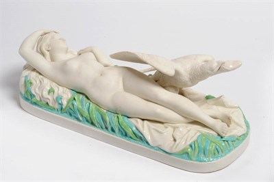 Lot 7 - Minton Pairan figure- 'Rhodope', partly coloured, after Charles Francis Fuller 1866