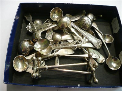 Lot 62 - A group of silver salt and mustard spoons