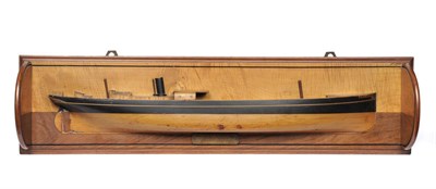 Lot 1217 - A Shipbuilder's Wooden Half Hull Model of the Ship "Eclinton", mounted on a satinwood and...