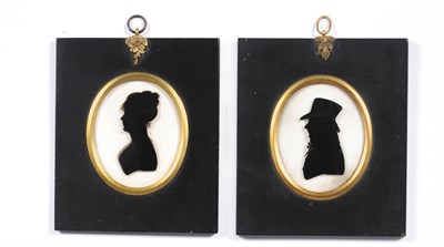 Lot 1247 - Charles Rosenberg of Bath (1745-1844): Profile Bust Portraits of a Lady and Gentleman, said to...