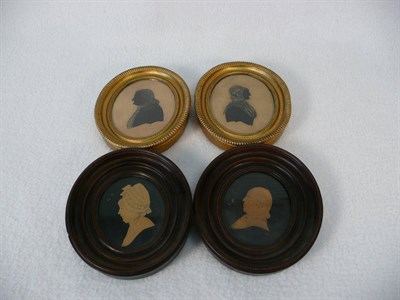 Lot 1259 - A Pair of Paper Cut-Out Profile Bust Portraits, possibly American, late 18th century or later,...