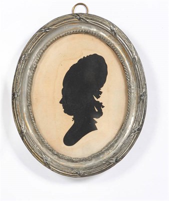 Lot 1270 - Sarah Harrington: A Hollow-Cut Profile Bust Portrait of a Young Woman, circa 1785-90, facing to...