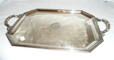 Lot 39 - A continental 800 standard silver tray