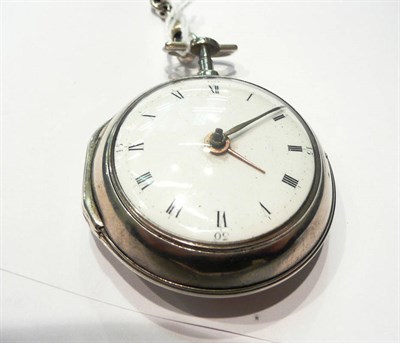 Lot 70 - A silver pair cased pocket watch 'Thos Gaskell, Knutsford'