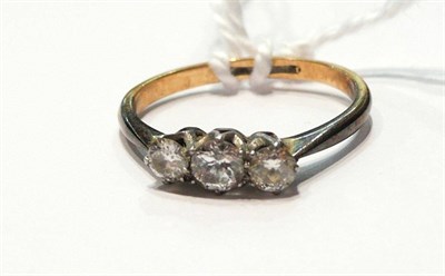 Lot 73 - A diamond three stone ring