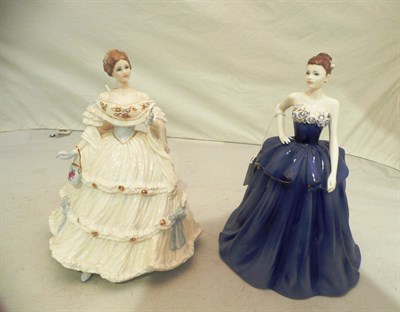 Lot 107 - Royal Doulton figure 'Shall I Compare Thee' and Coalport figure 'The Jubilee Ball' (2)