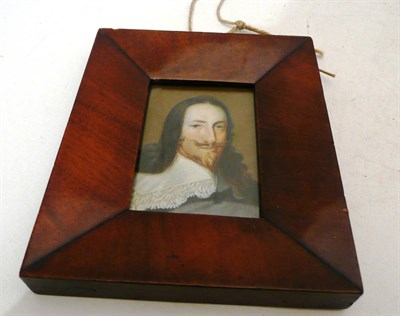 Lot 116 - Portrait miniature of 17th century gentleman