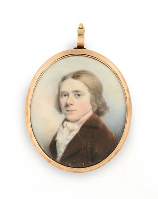 Lot 1289 - English School, circa 1800: Miniature Portrait of a Young Gentleman, said to be James Morrison, son