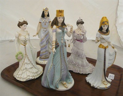 Lot 131 - Five Coalport figures