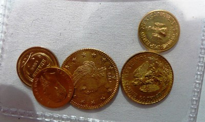 Lot 199 - Five Mexican gold coins