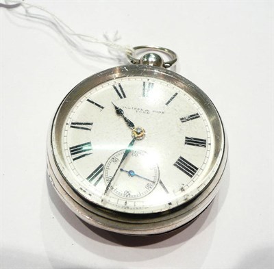 Lot 202 - A Kleiser silver cased fusee pocket watch