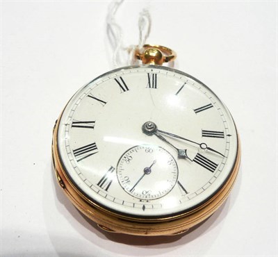 Lot 203 - An 18ct gold cased pocket watch