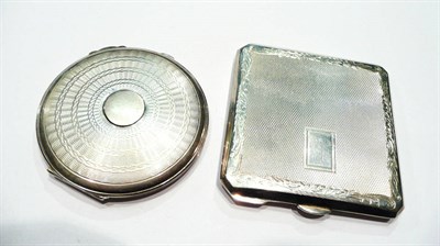 Lot 214 - Two silver compacts