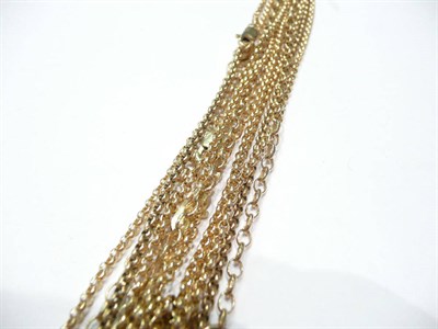 Lot 226 - Six 9ct gold fancy belcher chains