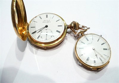 Lot 238 - A full hunter fob watch and a lady's fob (2)