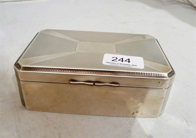 Lot 244 - Silver cigarette box