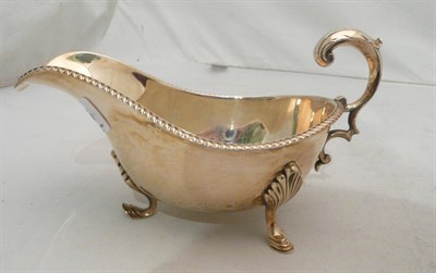 Lot 245 - Silver sauce boat