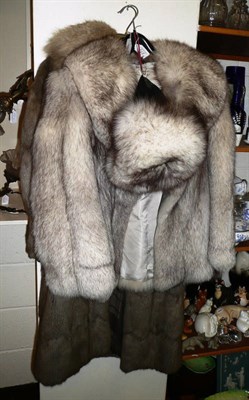 Lot 272 - Two fur coats and matching hat