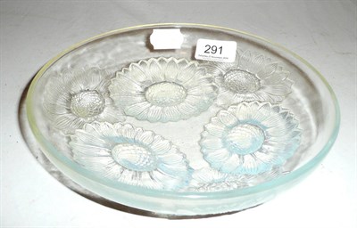 Lot 291 - Rene Lalique bowl moulded with sunflowers with moulded mark 'R.Lalique France'