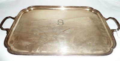 Lot 296 - A silver tray by Viners, Sheffield