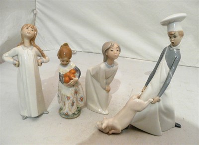 Lot 303 - Four assorted Lladro child figures