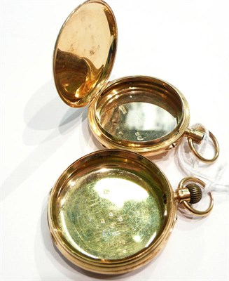 Lot 314 - Two 18ct gold pocket watch cases, 80g