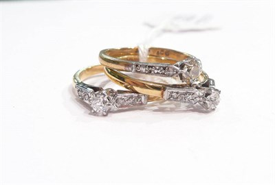 Lot 333 - Three diamond solitaire rings