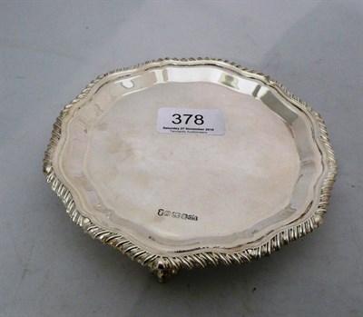 Lot 378 - Silver card tray