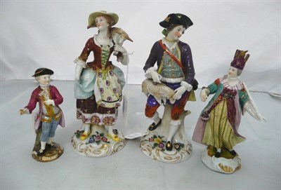 Lot 381 - Four assorted Continental figures (a.f.)