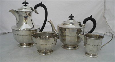 Lot 385 - Four piece silver tea service