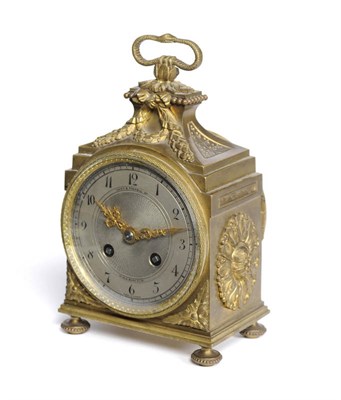 Lot 1317 - A French Gilt Metal Striking Pendule De Officier, Retailed by Hunt & Roskell Ltd, 25 Old Bond St W