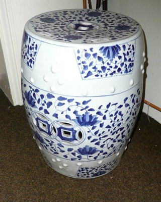 Lot 393 - Chinese barrel seat