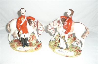 Lot 400 - Two Staffordshire figures - 'Garibaldi' and 'Napier'