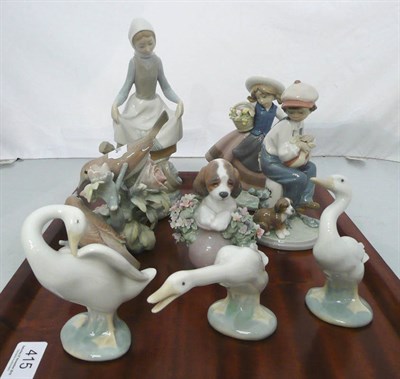 Lot 415 - Eight Lladro figures