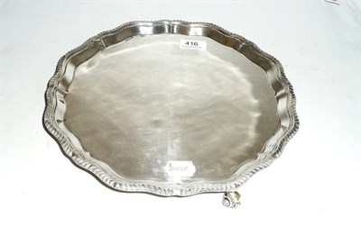 Lot 416 - Large silver circular salver