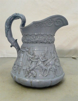 Lot 417 - A 'W Ridgway & Co' blue coloured jug