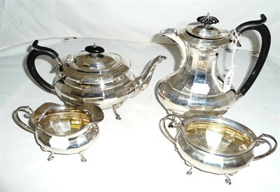 Lot 437 - A George V four piece silver tea service, Birmingham