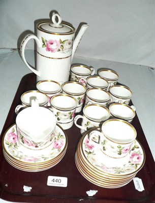 Lot 440 - Floral decorated Royal Worcester coffee set