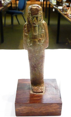 Lot 464 - An Egyptian faience Pharaohnic shabti, probably circa 300BC