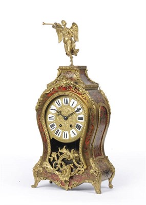 Lot 1328 - A French Boulle Striking Bracket Clock, circa 1880, the highly elaborate case surmounted by a...