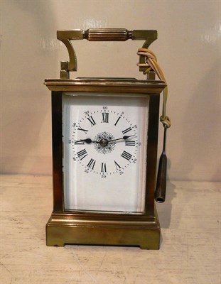 Lot 506 - Brass carriage clock