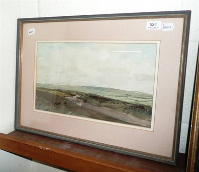 Lot 524 - Watercolour by J Pighills 'Road to Bronte Valley Hawthorn Moor'