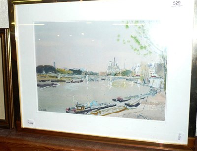 Lot 529 - Patrick Hal, framed watercolour of Paris