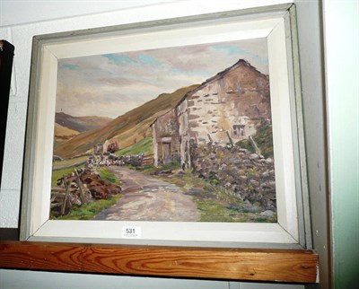 Lot 531 - Arnold Denby, Dales scene, oil on board