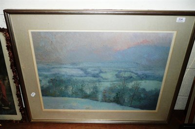 Lot 534 - Irene Halliday framed watercolour snow landscape