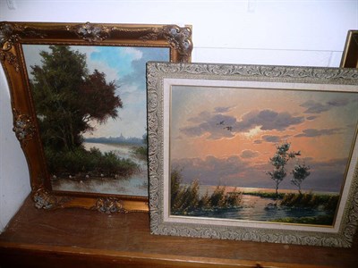 Lot 539 - 1970's oil on canvas of a landscape and another oil on canvas landscape (2)