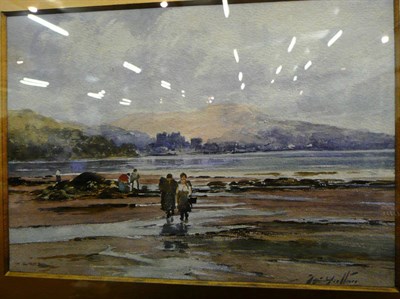 Lot 542 - Watercolour of a coastal scene by T S Hutton